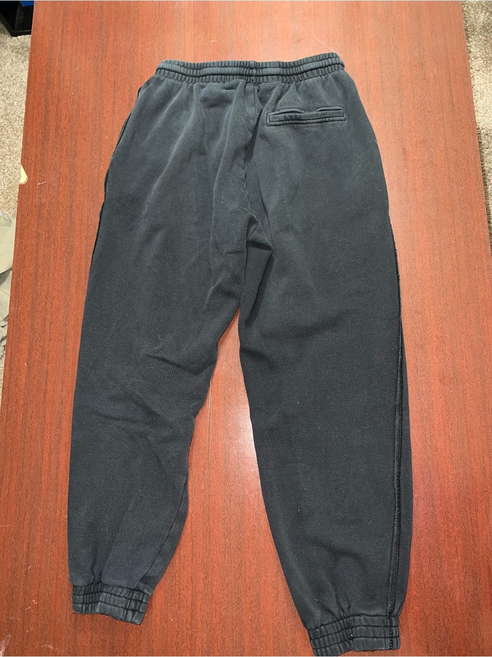 aerie Black Track Joggers with Drawstring - Picture 3 of 3